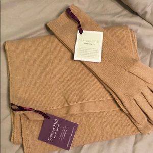 NWT Cashmere scarf and glove set